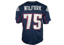 Vince Wilfork Signed New England Navy Football Jersey Beckett
