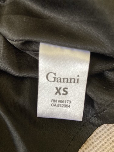 Top donna Ganni Peplum XS nero Y2K anni 90 fata strega grunge glam gotico - Foto 10 di 11