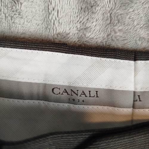 Canali 1934 100 % Wolle vorne flach braun Anzughose Herren 34 x 30 Italien 50 Luxus - Bild 4 von 11