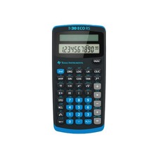 Texas Instruments TI-30 ECO RS Solar Powered School Scientific Calculator Black