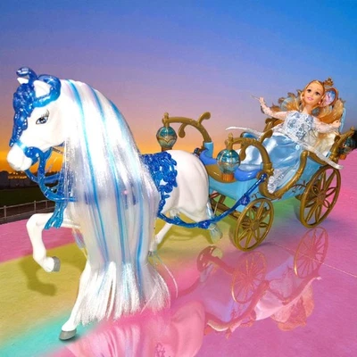 FANTASY CARRIAGE Elektro-Pferdekutsche die Schneekönigin mit Beleuchtung Kinder Geschenk 🎁Neu