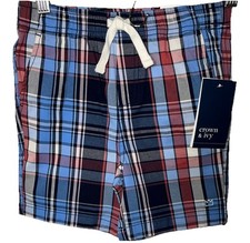 NWT Crown And Ivy Kids Boys Size 5 Multicolor Check Plaid Shorts