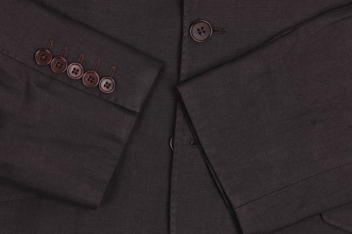 PAUL SMITH Italian Men's Brown Wool/Flax Suit 40R Pants 32x35 - Picture 7 of 18