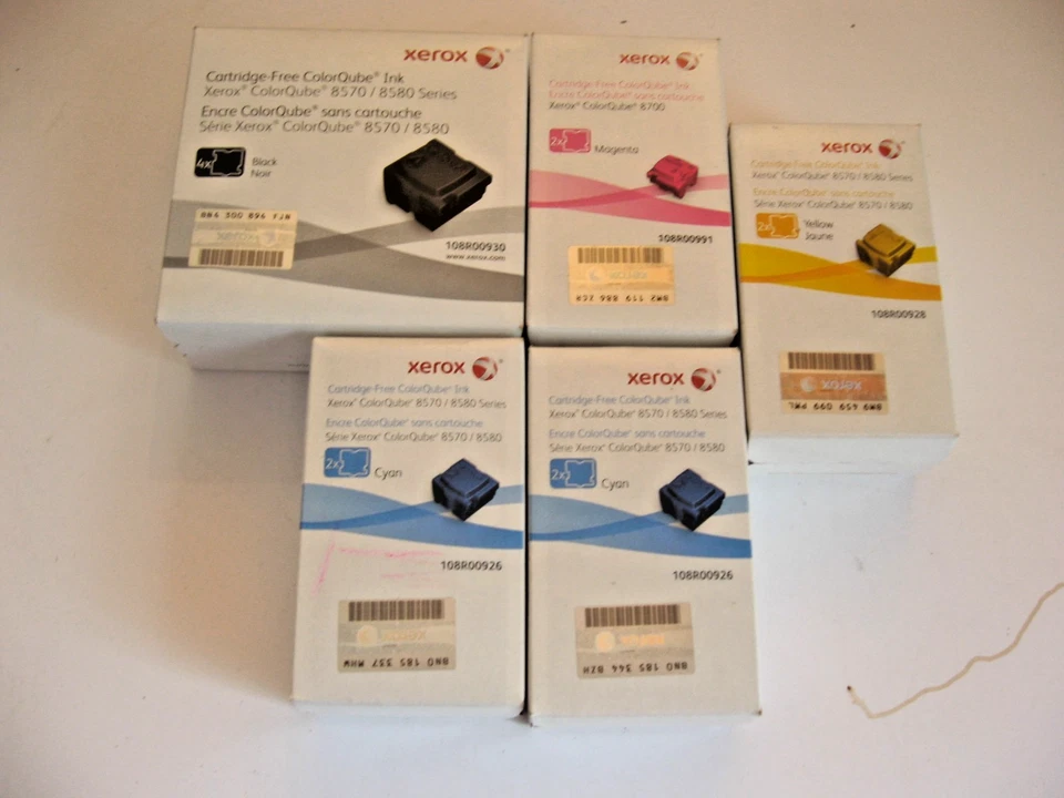 Set 12 Xerox ColorQube 8570 8580 Schwarz Cyan Magenta Gelb Tinte - Bild 2 von 4