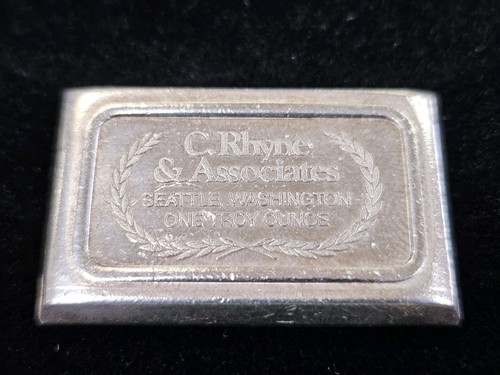 USVI "C. Rhyne & Associates" 1oz Silver USVI Ingot Company Stacker Bar  - Picture 5 of 10