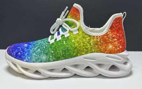 Nuevos zapatos deportivos Rainbow Pride para hombre LGBT talla 9,5 - Imagen 2 de 14