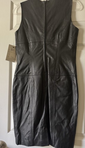 Spenser Jeremy Genuine Lamb Leather Sleeveless Cocktail Dress NWT Size 8 - Imagen 4 de 8