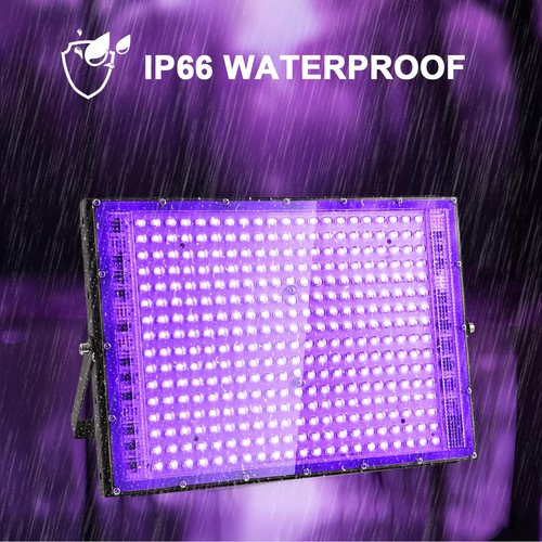 2 Pack 300W Black Lights, Blacklight Flood Light with Plug and Switch,for Glo... - Picture 2 of 7