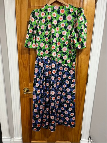 Neu ohne Etikett Stine Goya Kori Marketplace Midi-Damenkleid Puffärmel Größe Medium - Bild 4 von 7