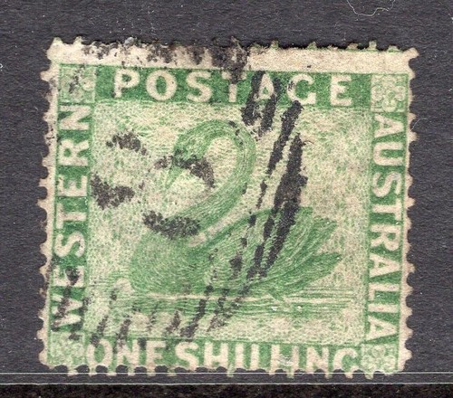 Western Australia early swan 1/- issue (Swan watermark) with numeral 8 cancel