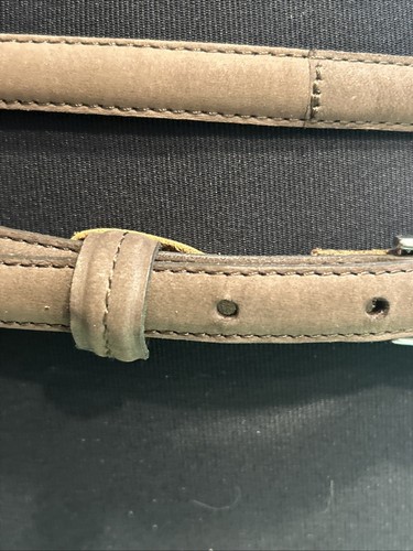 Ann Taylor Loft Damen dünner brauner doppelter Wickelgürtel silber Medium guter Zustand - Bild 6 von 18
