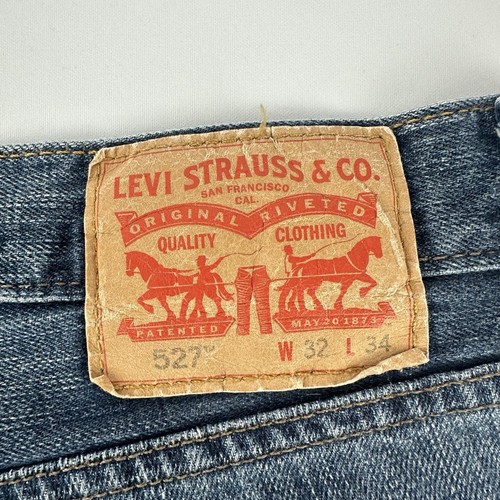 Levi's 527 Men's Classic Straight Leg Denim Blue Jeans Size 32 X 34 - Picture 6 of 10