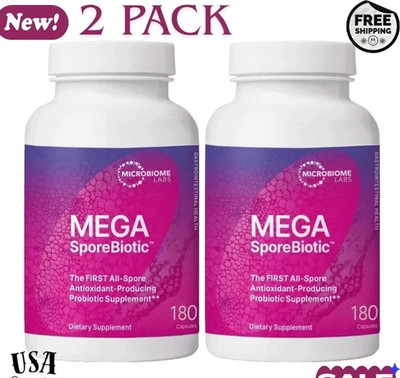 Mega Sporebiotic 180 Capsules Microbiome, Gut Health Probiotic Men And Women..