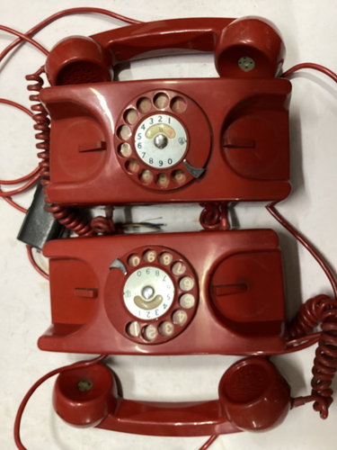 Vintage Red Rotary Dial Trim Telephones India - Picture 2 of 11
