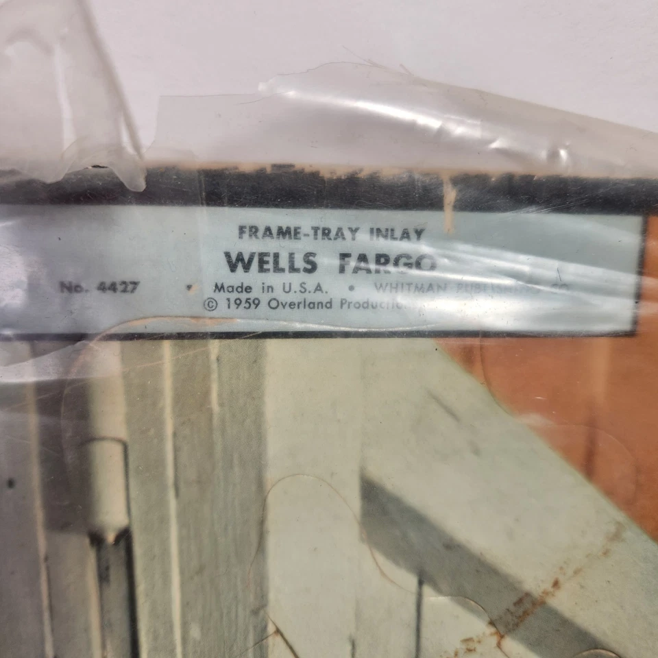 Rompecabezas con incrustación de marco-bandeja Dale Robertson Wells Fargo 15x11 raro ¡solo 1 en eBay!! Foto 2 de 4