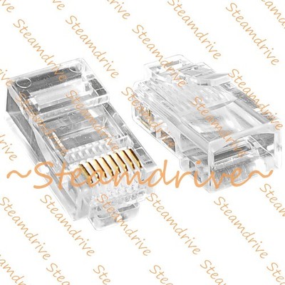 20PCS Internet Gold Plated Cable Modular Plug Adapter RJ45 8P8C CAT5E #nm