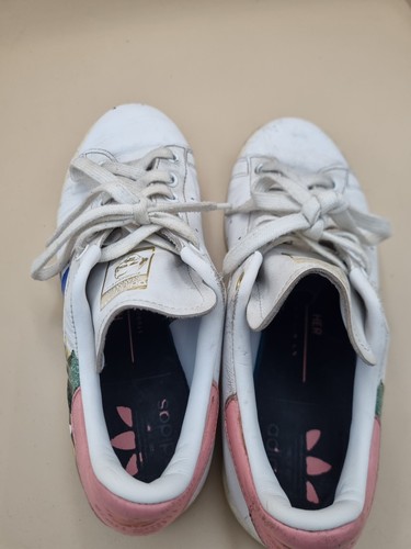 Adidas Her Studio London x Stan Smith Floral Burst White Shoes Size Uk 6.5 - Picture 19 of 21