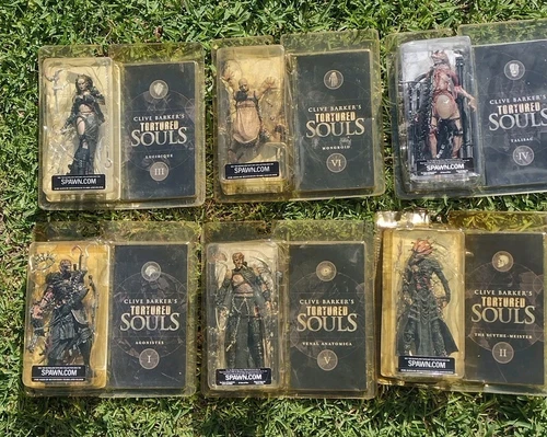 2001 McFarlane toys Clive barkers tortured souls series 1 set of 6 yellowed