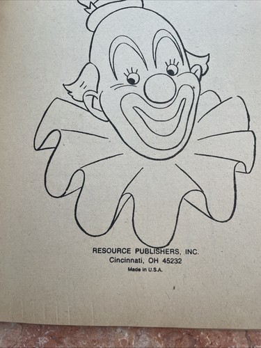 Vintage 1950's FUN AT THE CIRCUS COLOR BOOK Coloring Book Clown Cover B1 - Picture 5 of 7
