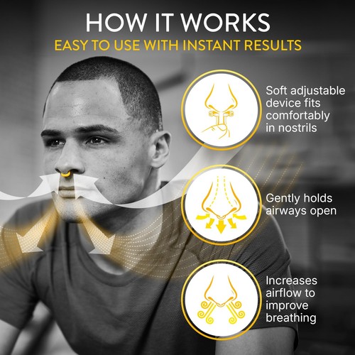 Rhinomed Turbine Nasal Dilator for Athletic Breathing - Trial 3pk - Improves - Picture 5 of 8