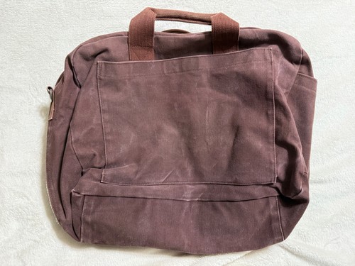 Lands End Square Rigger Canvas Travel Bag Color Brown Vintage USA - Picture 4 of 8