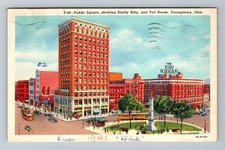 Youngstown OH-Ohio, Public Square, Realty Building, Vintage c1941 Postcard