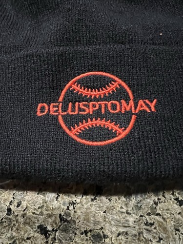 Delusptomay San Francisco Black Beanie Hat Baseball SF Giants Knit Embroidered - Picture 8 of 10