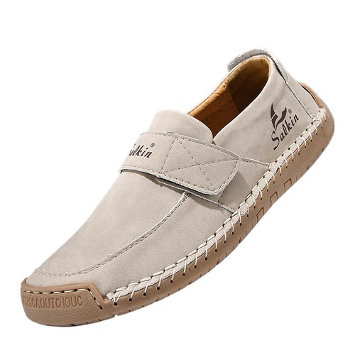 Men's Slip On Loafers Soft Leather Preppy Lightweight Breathable Driving Shoes - Picture 2 of 29