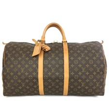 Louis Vuitton Monogram Keepall 55 Boston Travel Hand Bag Brown/2BH2073