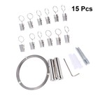  Clothesline Stainless Steel Wire rope Clothes Rope Line with 12 Clothespins