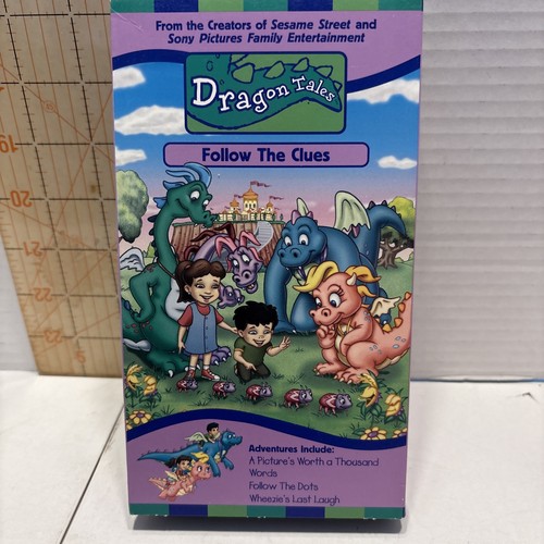 Dragon Tales Follow the Clues VHS 2000 Video Tape PBS Kids Show Workshop VG Cond - Picture 1 of 10