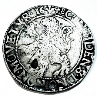 NETHERLANDS Province of OVERIJSSEL KAMPEN Silver Daalder 1648 SCARCE NR