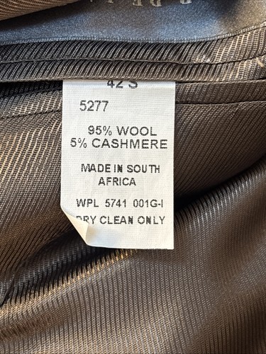 VTG Oscar De La Renta Jacket Taupe Houndstooth 95% wool 5% Cashmere Blazer 42s - Picture 12 of 14