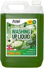Flow 5L Apple Scent Washing up Liquid – Mega XXL Bottle – Powerful Grease Cuttin 2.59 per litre