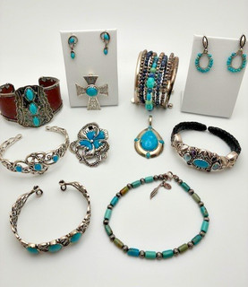 Carolyn Pollack LOT of Turquoise .925 Bracelets Pendants/Brooches & Earrings!
