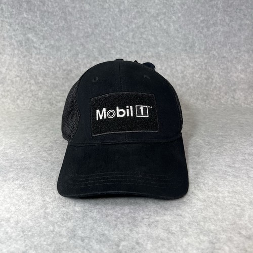 Mobil 1 Racing Advance Auto Parts Mesh Hat Black with Patch Strapback NWT NEW - Picture 2 of 9