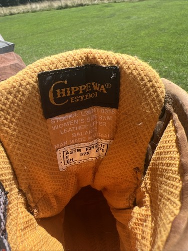 Stivali Chippewa Roper nappa isolati logger impermeabili 8,5 donna punta acciaio - Foto 4 di 11