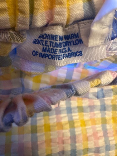 Florence Eiseman Girls Plaid Top & Shorts Set Vintage 80s Size 6X - Picture 3 of 5