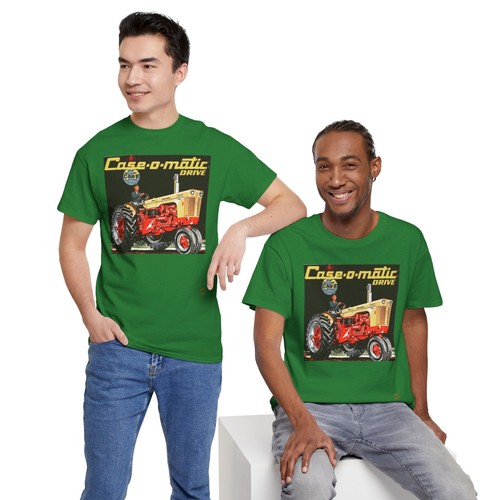 Vintage Case-O-Matic Case Tractor Retro Tee, Unisex T-Shirt for Farmers, Farming - Picture 97 of 109