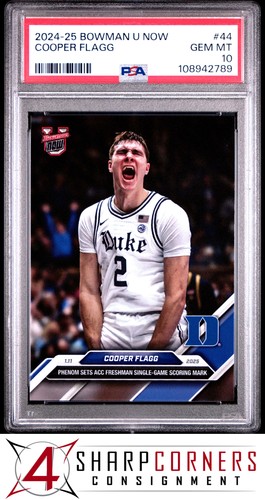 2024 BOWMAN U NOW #44 COOPER FLAGG RC PSA 10