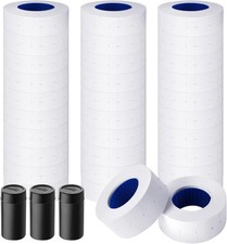 30 Rolls 15000pcs White Price Gun Labels for Mx-5500 Labeller 21*12 mm, 