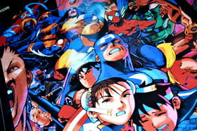 Marvel Super Heroes VS Street Fighter - B2 size Poster - Capcom Sega Saturn