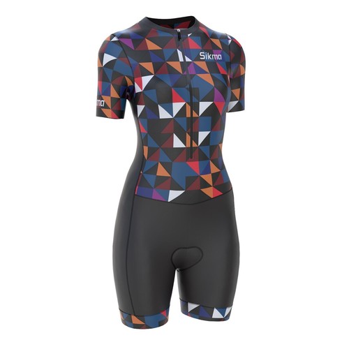 Mujeres Tritraje Triatlón Ciclismo Correr Natación Tri Skinsuit Gel Acolchado - Imagen 36 de 40