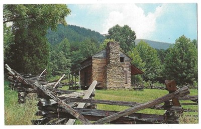 Cades Cove Tennessee c1950's John Oliver Cabin, Great Smoky Mountains Park