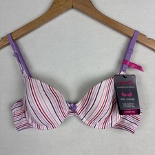 MAIDENFORM Women's Size 34A One Fab Fit T-Shirt Bra Underwire 07959 NWT Striped