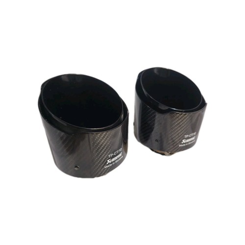 2 TERMINALI SCARICO ACCIAIO INOX NERO FIBRA DI CARBONIO 130mm STELVIO Alfa Romeo - Afbeelding 6 van 11