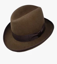 Different Touch Men's 100% Wool Felt Homburg Style Godfather Hats Size Medium