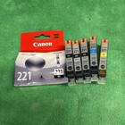 Canon 221 Black (4) & 221 yellow and Cyan (blue)