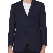 NEW ZARA MAN academia Navy 3 buttons blazer jacket men  s size 38-40