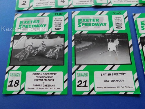 11x Exeter Falcons Speedway Programmes 1997 Season - Picture 4 of 12